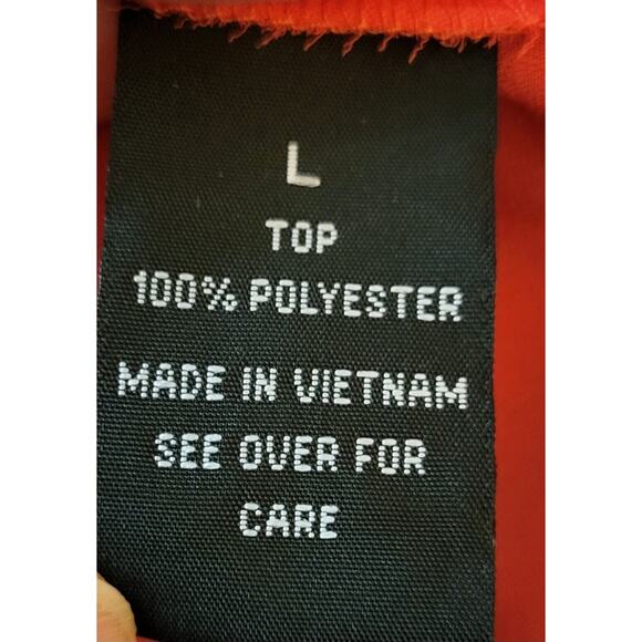 Iz Byer Women's Orange V-Neck 3/4 Sleeve Shirt Size Large - Picture 6 of 9